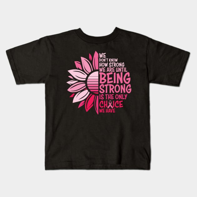 Breast cancer awareness Kids T-Shirt by Anonic